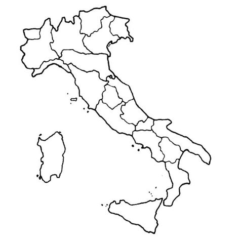 Disegno Di Cartina Italia Da Colorare Mappa Dellitalia Geografia Mappa