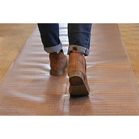 Clear Vinyl Plastic Floor Runnerprotector For Deep Pile Carpet Non