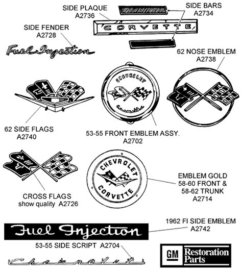 Emblems Diagram View Chicago Corvette Supply