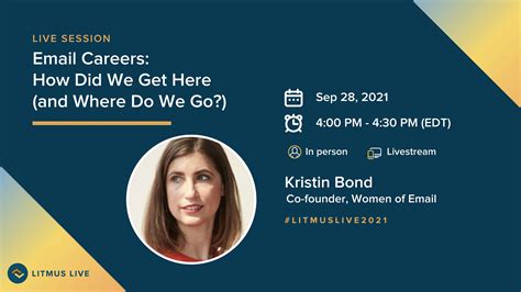 Litmus Meet The Speaker Kristin Bond 🎤 Co Founder And