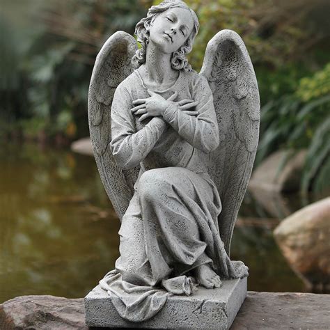 Joseph Studio Kneeling Praying Angel Garden Statuary Sculptures