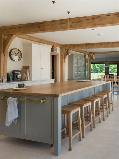 Blend Classic And Contemporary Kitchen Extension With Wooden Beams