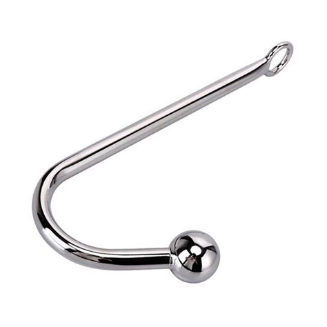 Stainless Steel Anal Hook Prostate Massage Butt Plug With Ring Anal Ball Game Anal Plug Dilator