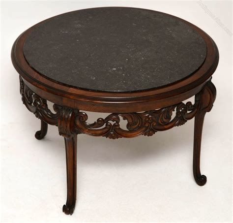 Antique Marble Top Walnut Coffee Table Antiques Atlas