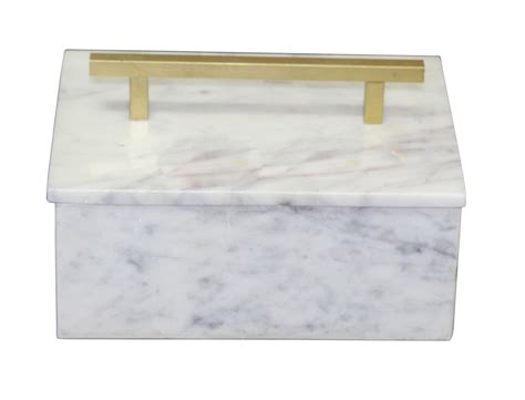 Small Marble Jewelry Box With Handle By Bidkhome Marble Box Marble