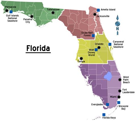 Map Of Florida Overview Map Regions Worldofmaps Online Maps Maps Of