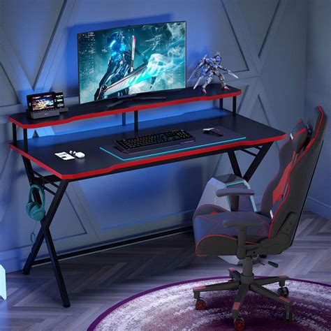 Buy Tribesigns 55 Inch Large Gaming Desk For 2 Monitors Ergonomic Pc