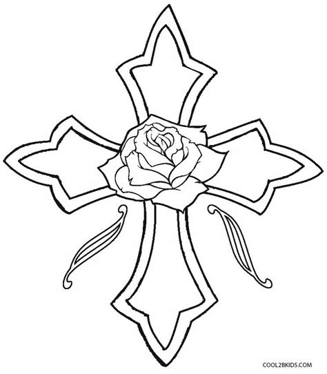 Heart And Cross Coloring Pages Coloring Pages