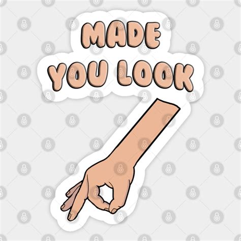 Made You Look Circle Game Made You Look Sticker Teepublic