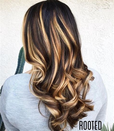 Hair color highlights hair color balayage balayage highlights blonde highlights chunky highlights brown highlights on black hair having a big tone gap between highlights and base color has a tendency to appear dated. 60 Hairstyles Featuring Dark Brown Hair with Highlights