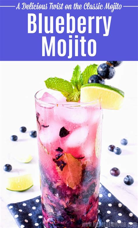 Fresh Blueberry Mojito Easy Recipe Hello Little Home