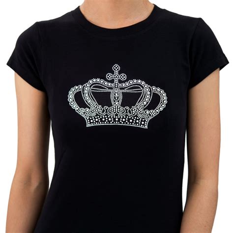Crown Rhinestone T Shirts For Women By Blingblingcountry On Etsy