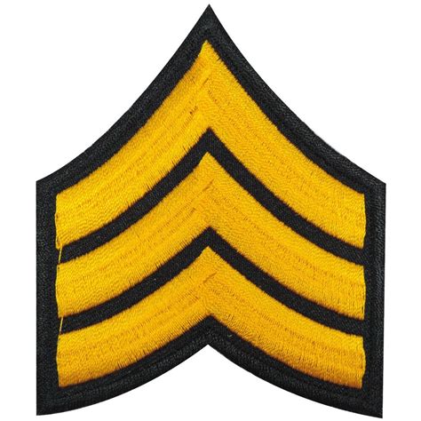 Us Army Sergeant Stripes Yellow Military Navy Motorcycles Iron On