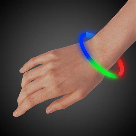 Blue Green And Red Glow Bracelets 50 Pack