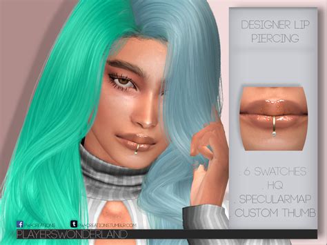 Designer Lip Piercing By Playerswonderland At Tsr Sims 4 Updates