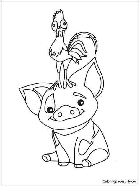 Pua Pig Disney Coloring Page Moana Coloring Pages Moana Coloring