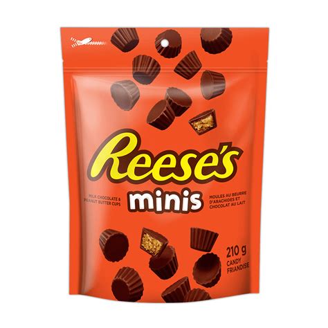 reese s minis milk chocolate peanut butter cups candy 210g bag