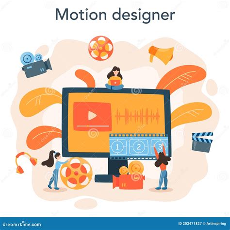 Video Editor Or Designer Artist Create Computer Animation For
