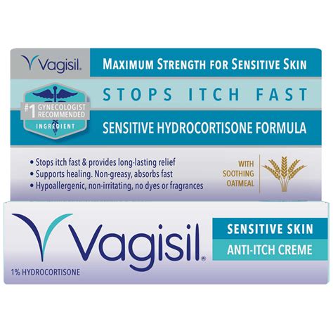 Vagisil Anti Itch Vaginal Creme Maximum Strength With Benzocaine For Instant Long Lasting