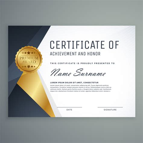 Premium Certificate Of Appreciation Award Design Download Free Vector