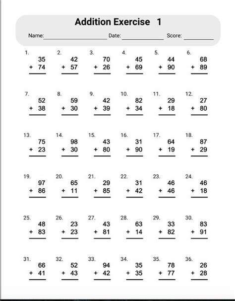 Addition And Subtraction Worksheet 76 Practice Sheets 2736 Exercises