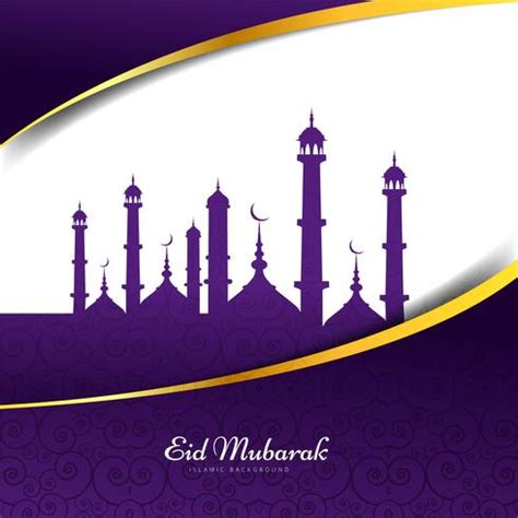 Very clean and minimal design with a masjid in the background along with hd background image. Eid Mubarak islamic background design - Download Free ...