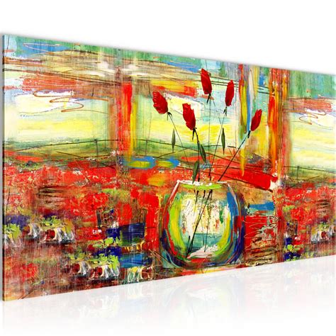 Wir haben den ganzen produktionsprozeß registriert, um ihnen die einzelnen entstehungsschritte. Abstrakt Blumen BILD KUNSTDRUCK - AUF VLIES LEINWAND - XXL ...