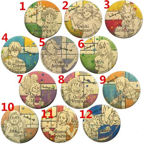 T1425 Anime Boku No Hero Academia Badges Pins Schoolbag Backpack