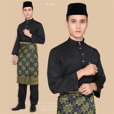 Baju Melayu Slim Fit Hitam Black Harga And Review Ulasan Terbaik Di Malaysia 2024