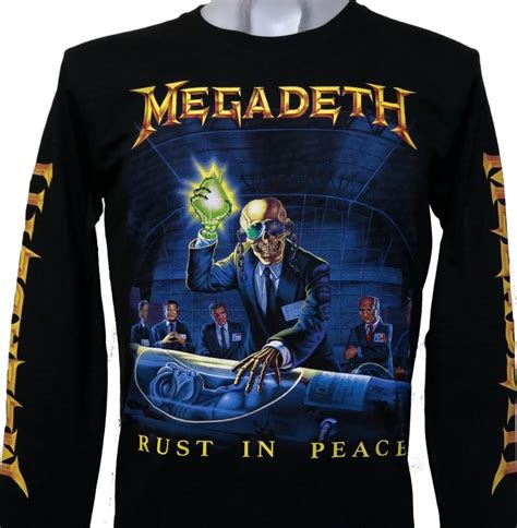 Megadeth Long Sleeved T Shirt Rust In Peace Size Xl Roxxbkk