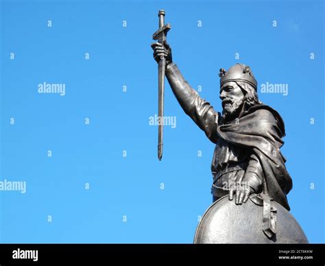 King Alfred The Great Statue Erected In 1899 In Winchester Hampshire