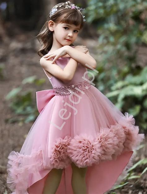 Jasno Różowa Balowa Suknia Dla Dziewczynki Dziecięca Sukienka Do Tańca