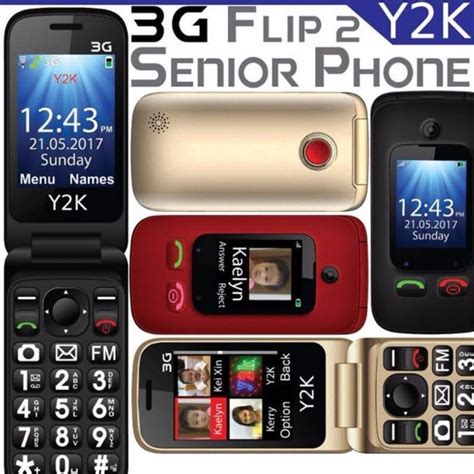 Y2k Flip 2 3g Senoir Phone 3g Senoir Phone 1 Year Warranty