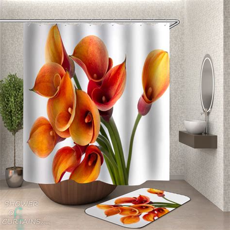 Shower Curtains Calla Lily Shower Of Curtains