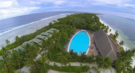 Dhoni Bar Aerial View Canareef Resort Maldives Maradhoo