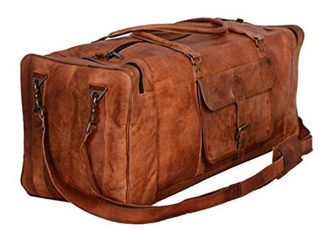Cuero Bags 30 Inch Large Leather Duffel Travel Duffle Gym Sports Overn