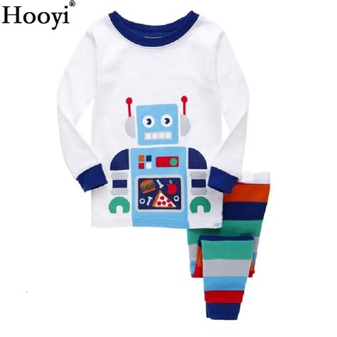 Robot Children Pajamas Suit Boys Pijama Sleepwear Baby Boy Clothing