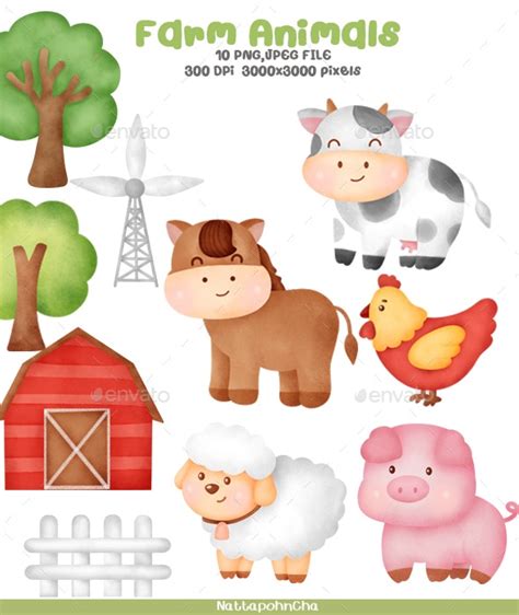 Cute Farm Animal Clipart
