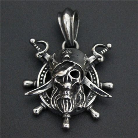 316l Stainless Steel Anchors Pirate Captain Pendant Mens Stainless Steel Fashion Pendant In