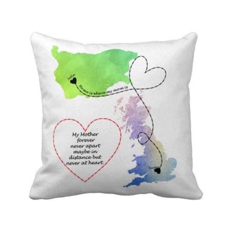 Mother's day gifts for long distance. Long Distance Map Pillow, Personalized mothers day gift ...