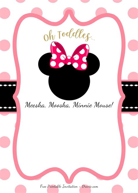 Free Printable Minnie Mouse 2nd Birthday Invitations Free Printable