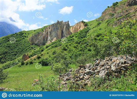 Beautiful Rocks In The Mountains Laza Village Kusar Region