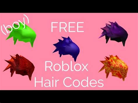 From there, select the plus sign that says add custom accessories. Free Roblox Hair Codes (boy) - YouTube
