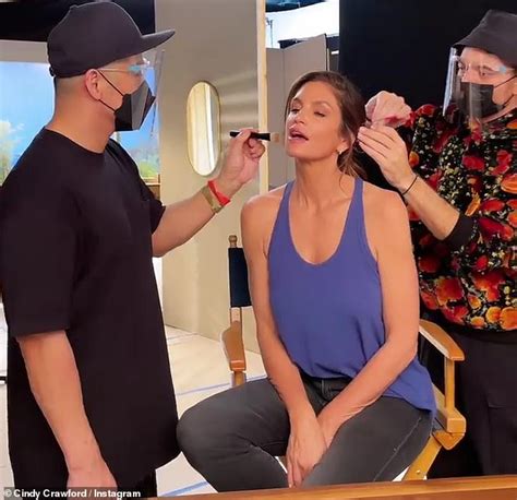 Cindy Crawford Flashes Cleavage In Bathrobe In Behind The Scenes Video From Photo Shoot Daily
