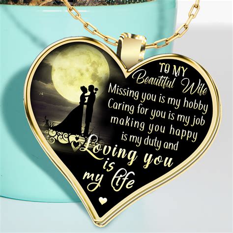 On this great occasion of your birthday, my dearest wife, i want to thank you from the bottom of my heart for being my best friend, my lover, and my caring and loving husband. " Wife nekclace, wife gift, to my wife necklace, necklace ...