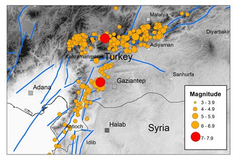 Martin Garner Turkey Syria Earthquake Epicenter Map