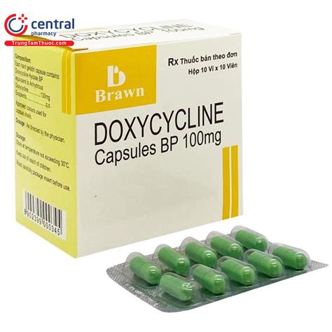 ChÍnh HÃng Thuốc Doxycycline Capsules Bp 100mg điều Trị Nhiễm Khuẩn
