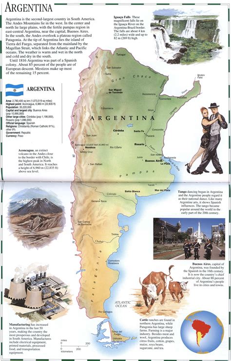 Argentina Detailed Geographic Map Free Printable Geog