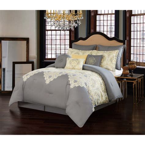 Browse from the vast collection of luxury comforter sets here at latestbedding.com. Milan Grey 10 Piece Queen Size Comforter Set in Milan Grey ...
