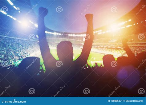 Happy Football Fans Support Their Team Stock Image Image Of Game